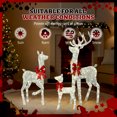 thumbnail image 4 of CZBZ Outdoor Christmas Yard Decorations, 5FT 3-Piece Lighted Christmas Reindeer Family Set Outdoor Decorations, Weather Proof Sparkling Deer of 3 Christmas Ornament Home Decor Pre-lit 290 LEDLights, 4 of 11