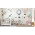 thumbnail image 5 of Hot Air Balloon Pastel Colors Kids Wallpaper , Crib Back Baby Room, 5 of 5