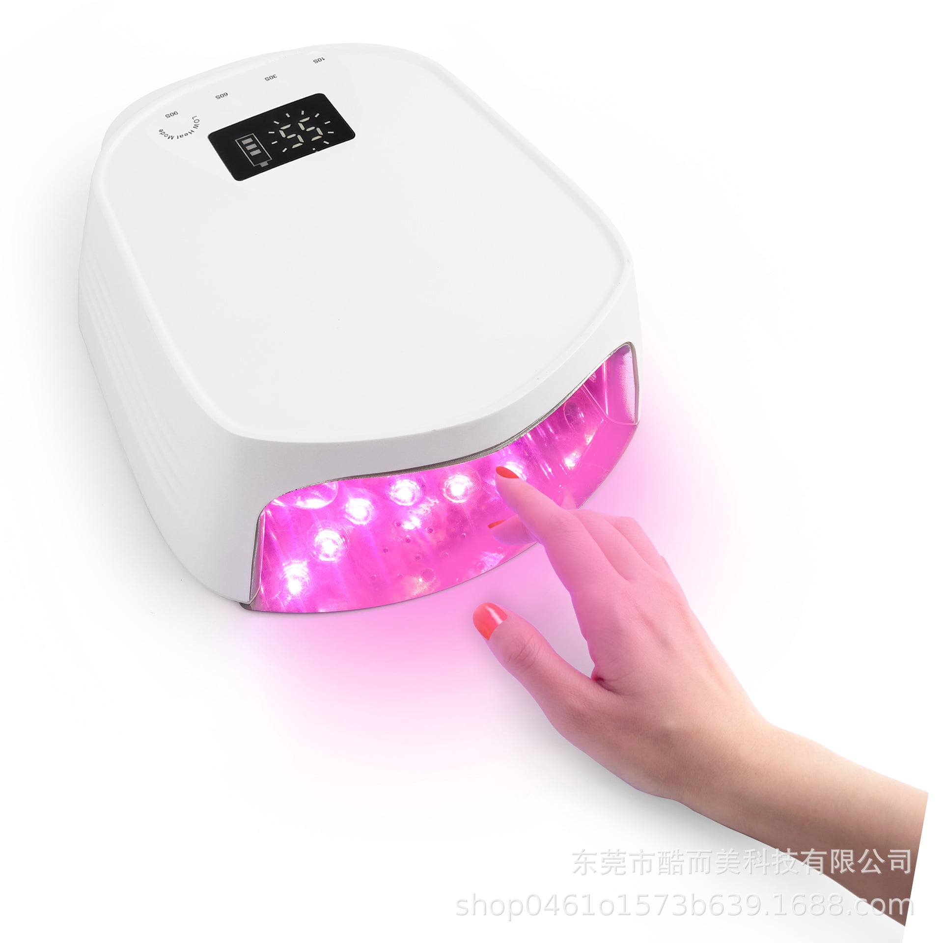 96W Nail Lamp - Fast Curing LED/UV Gel Dryer with Anti-UV Technology, Professional Manicure Machine for No-Hands-Darkening, Salon & Home Use