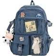 thumbnail image 1 of LHSHID Kawaii Backpack With cute plush pendant and Kawaii pins,Backpack Cute Kawaii Backpack for School, 1 of 6