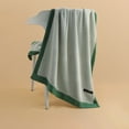 thumbnail image 4 of Toalla de baño de algodón | Toalla de playa gruesa, grande y absorbente de algodón puro para hogar, hotel, spa | Suave, amigable con la piel y de secado rápido | Verde gris café | 140x70cm | 1 pieza, 4 of 6