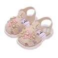 thumbnail image 2 of Viluyesy Girls Jelly Sandals Flower Closed Toe Soft Sole Summer Beach Princess Shoes for Kids Beige Size 6 Toddler, 2 of 6