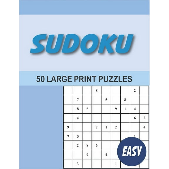 Sudoku: 50 Large print easy sudoku for adults (Paperback)(Large Print)