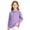09# Light Purple, variant on Girls Long Sleeve Polo Shirts Collared School Uniform Light Purple,7-8 Years