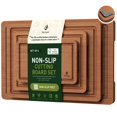 thumbnail image 1 of Juego de tablas de cortar Socisen Bamboo con pies antideslizantes, 4 unidades, 1 of 8