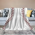 thumbnail image 5 of Baseball Blanket Baseball Gifts for Boys Girls Warm Cozy Flannel Baseball Throw Blanket for Kids Adults Baseball Lovers for Couch Bed 50"x40", 5 of 6