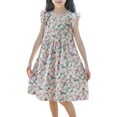 thumbnail image 1 of Robes de Printemps pour Petites Filles Robe Trapèze pour Fille Robe Sans Manches à Fleurs pour Filles Robe Chic, 1 of 4