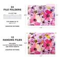 thumbnail image 6 of Global Printed Products Deluxe Designer Hanging File Folder Kit, Includes Metal Hanging Basket, 12 Hanging Folders, 24 File Folders, 1/3 Cut Tab, Letter Size (Floral), 6 of 7