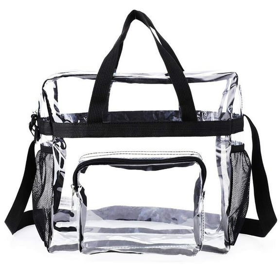 ZTTD Strap and Front Storage Compartment Transparent Lunch Bags for Men and Women for Work