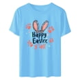 thumbnail image 5 of Ichuanyi Easter Shirts for Women Funny Bunny Face Graphic Print Rabbit T Shirt Summer Casual Short Sleeve Festival Holiday Tee Tops, 5 of 5