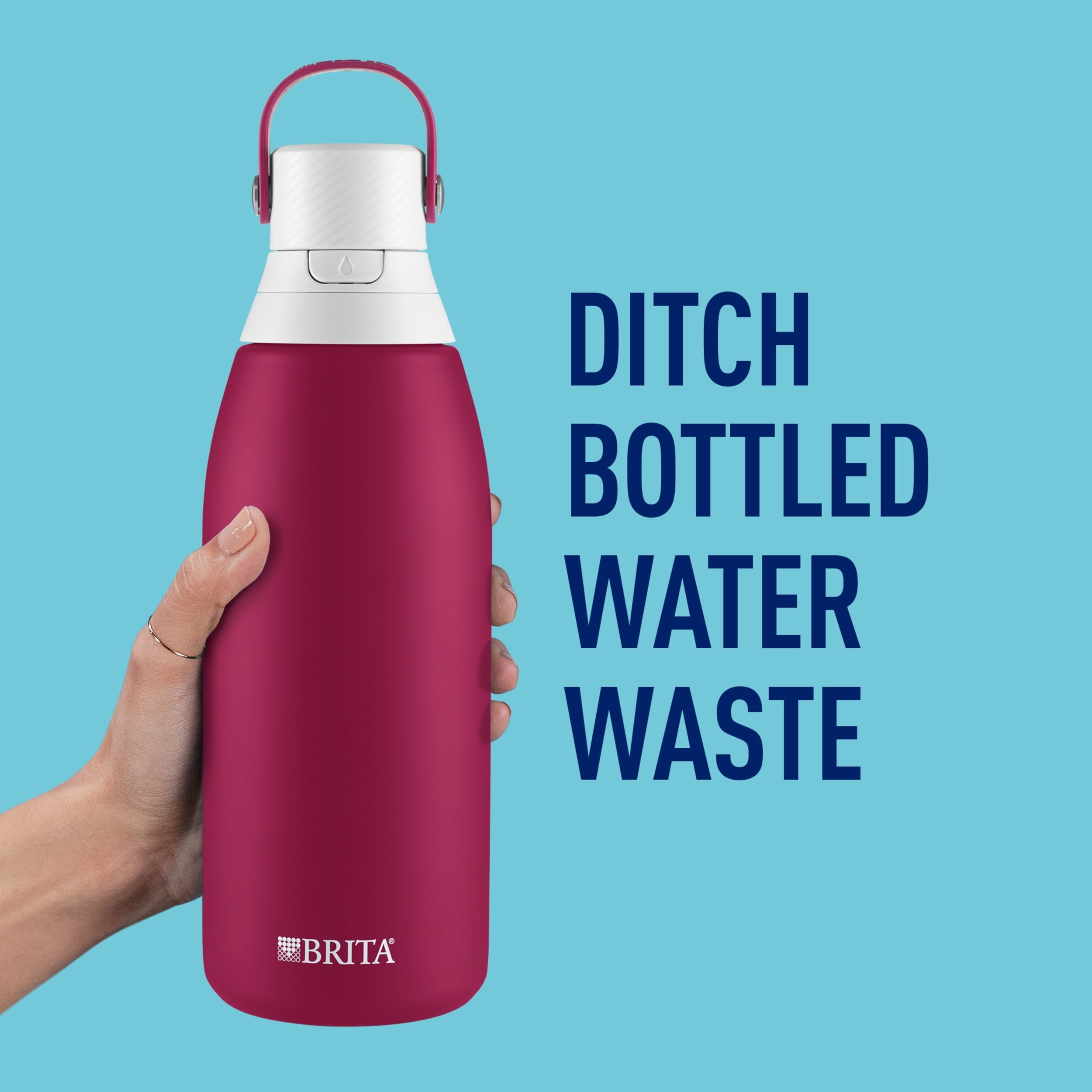 Brita Water, 25 fl oz (12 Pack), Premium Purified Still Bottled Water, Infinitely Recyclable Aluminum Bottle, Refillable Water Bottles, Filtered