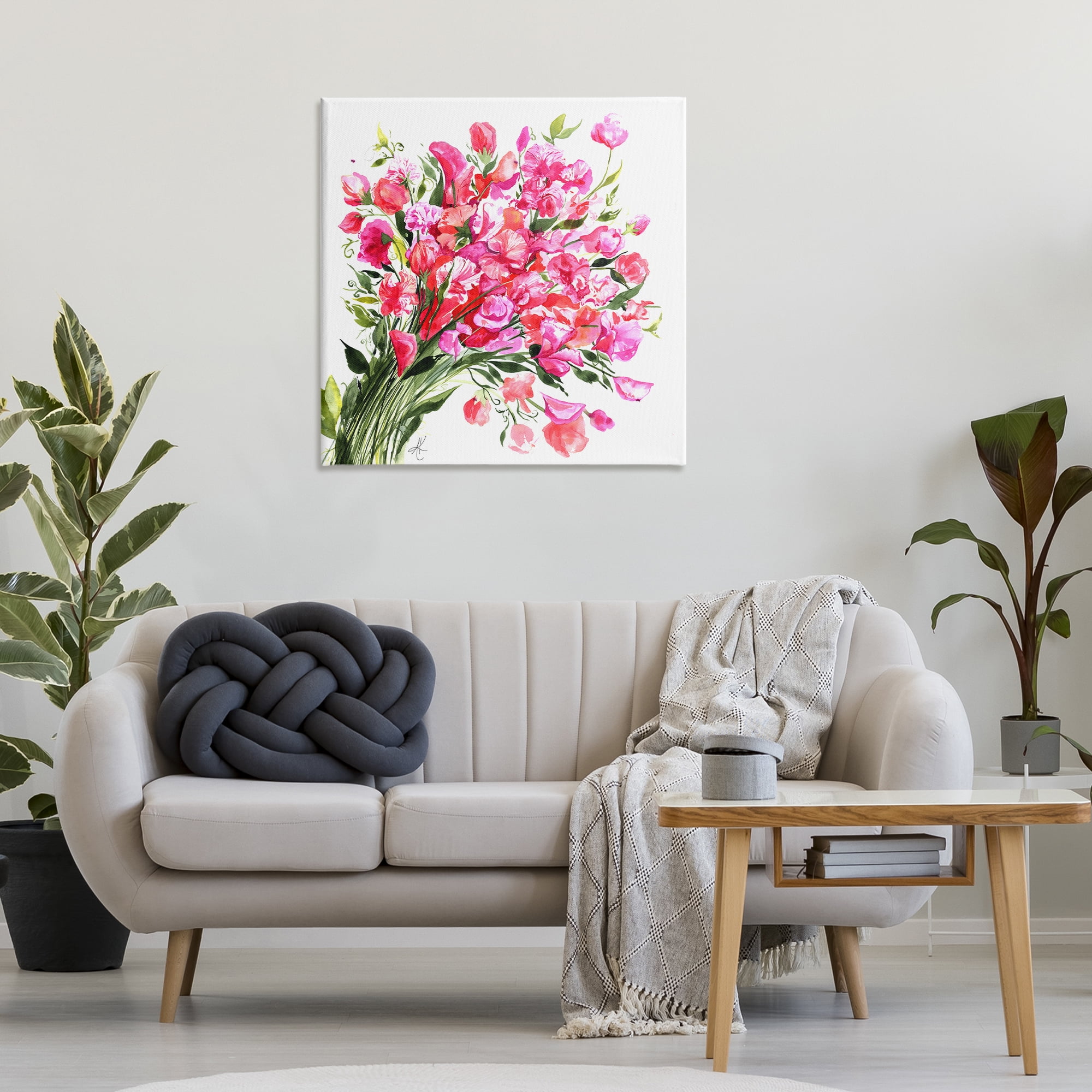 Stupell Industries Sweet Pea Bouquet Botanical & Floral Painting Gallery Wrapped Canvas Art Print Wall Art, 30 x 30