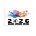 thumbnail image 3 of Decorr World Soccer Fan Flag, 5×3 FT Football Fan Cheering Banner US-Canada-Mexico Themed Soccer Banner with Brass Grommets, Durable Polyester Flag for Stadium, Watch Party & Outdoor Decor, 3 of 4