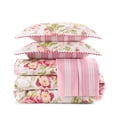 thumbnail image 5 of Waverly Forever Peony 4-Piece 100% Cotton Comforter Set - King Berry Floral Print, with 2 Shams & 1 Bedskirt, 5 of 5