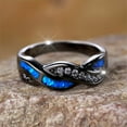 thumbnail image 5 of Elegant twisted cross ring, minimalist personality stylish luxury, engagement/wedding ring, amphibious, jewellery for men and women,White-8, 5 of 9