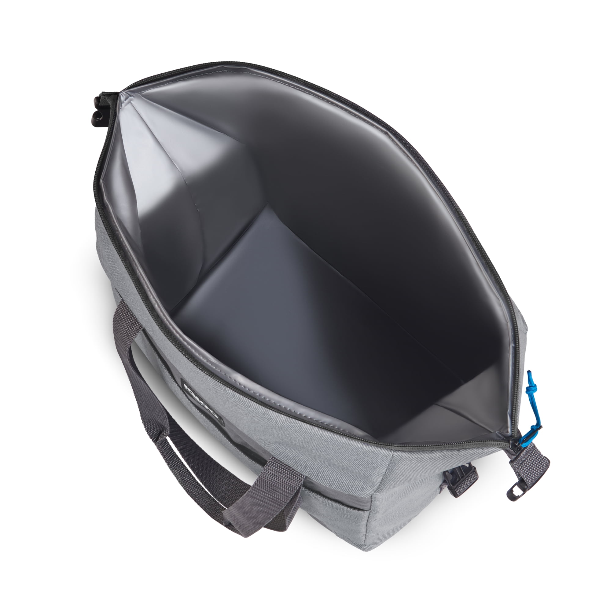 Igloo 24 Can Capacity Snapdown Soft Sided Cooler, Gray Twill with Ibiza Blue