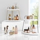 thumbnail image 5 of Organizador de baño de esquina Forbena Countertop, 2 niveles, blanco/gris, 5 of 7