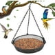 thumbnail image 1 of Bandeja metálica colgante para comederos - Red decorativa para alimentar aves silvestres, pinzones y colibríes, bandeja metálica de malla pequeña, 1 of 8