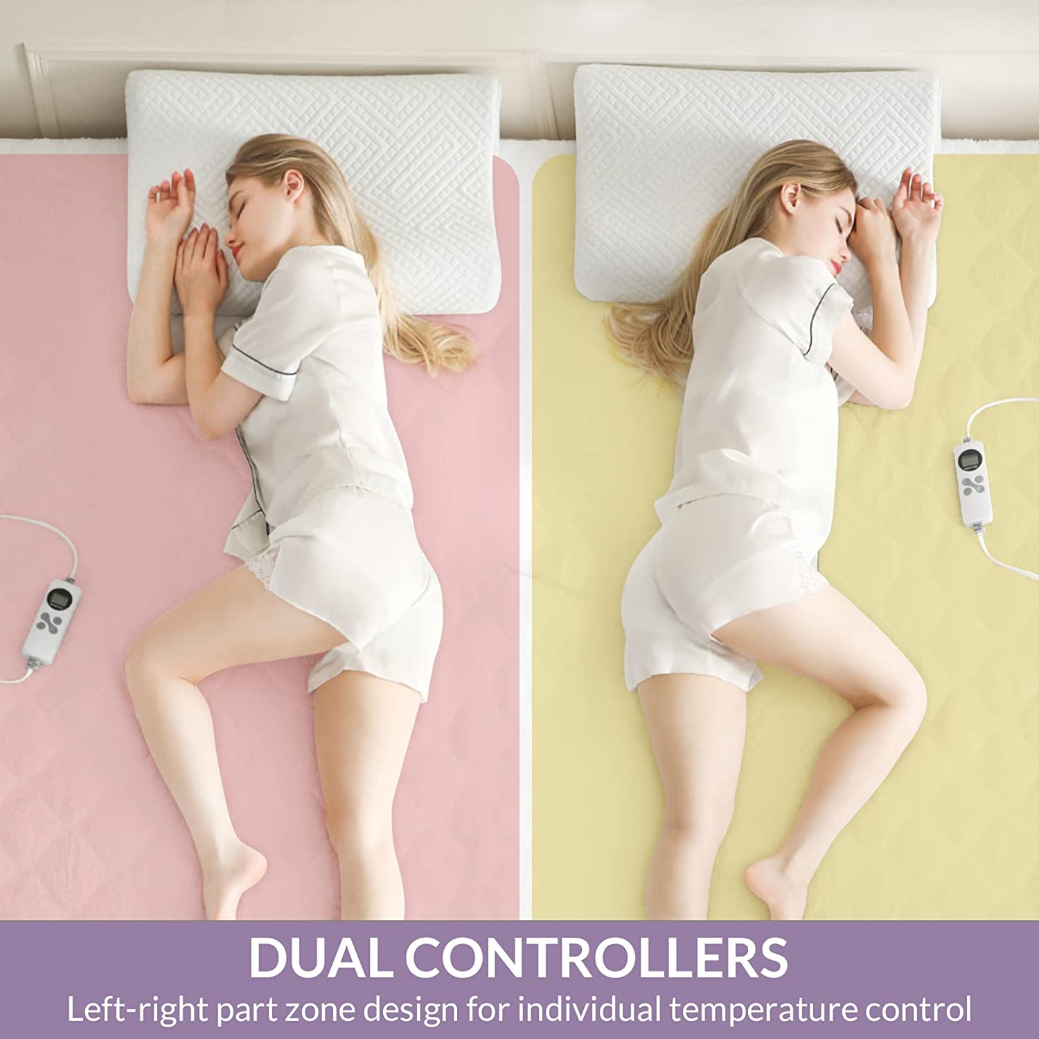 Zoned Electric Heated Mattress Pad with 1 - Walmart.com