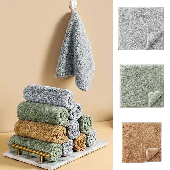 Absorbent, Reversible Microfiber Dish Drying Mat for Kitchen Rag Grey by Toyeng