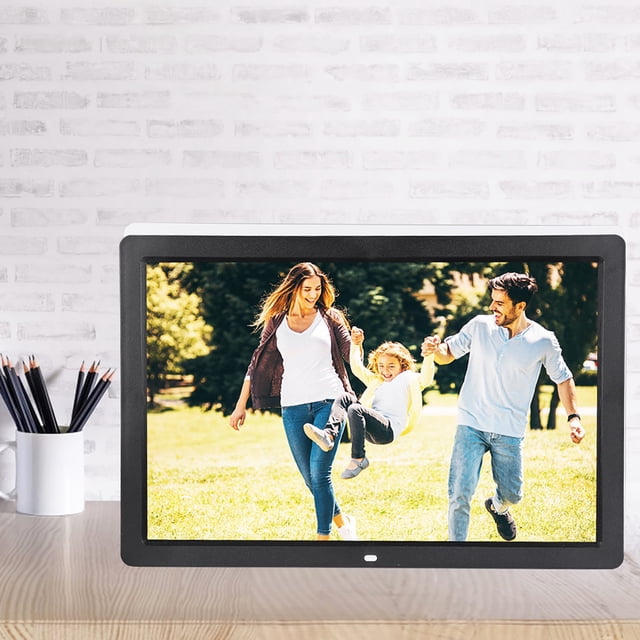HD Digital Photo Frame 17Inch 1440x900HD Digital Photo Picture Frame 16:10 Aspect Ratio Alarm Clock Player Album Remote Control AC 100-240V