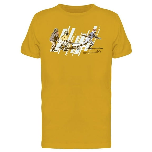 Retro Vintage Baseball  T-Shirt Men -Image by Shutterstock, Male Small