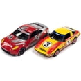 thumbnail image 2 of 2006 Nissan 350Z #23 Red and Silver w/Graphics & 1981 Mazda RX-7 #3 Yellow w/Stripes 1/64 Diecast Model Cars by Johnny Lightning, 2 of 3