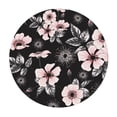 thumbnail image 3 of YFYANG Round Fitted Table Cloth, Waterproof Vintage Pink Floral Graffiti Pattern Polyester Table Cover, Indoor Outdoor Decorative Tablecloths with Elastic Edge, 3 of 7