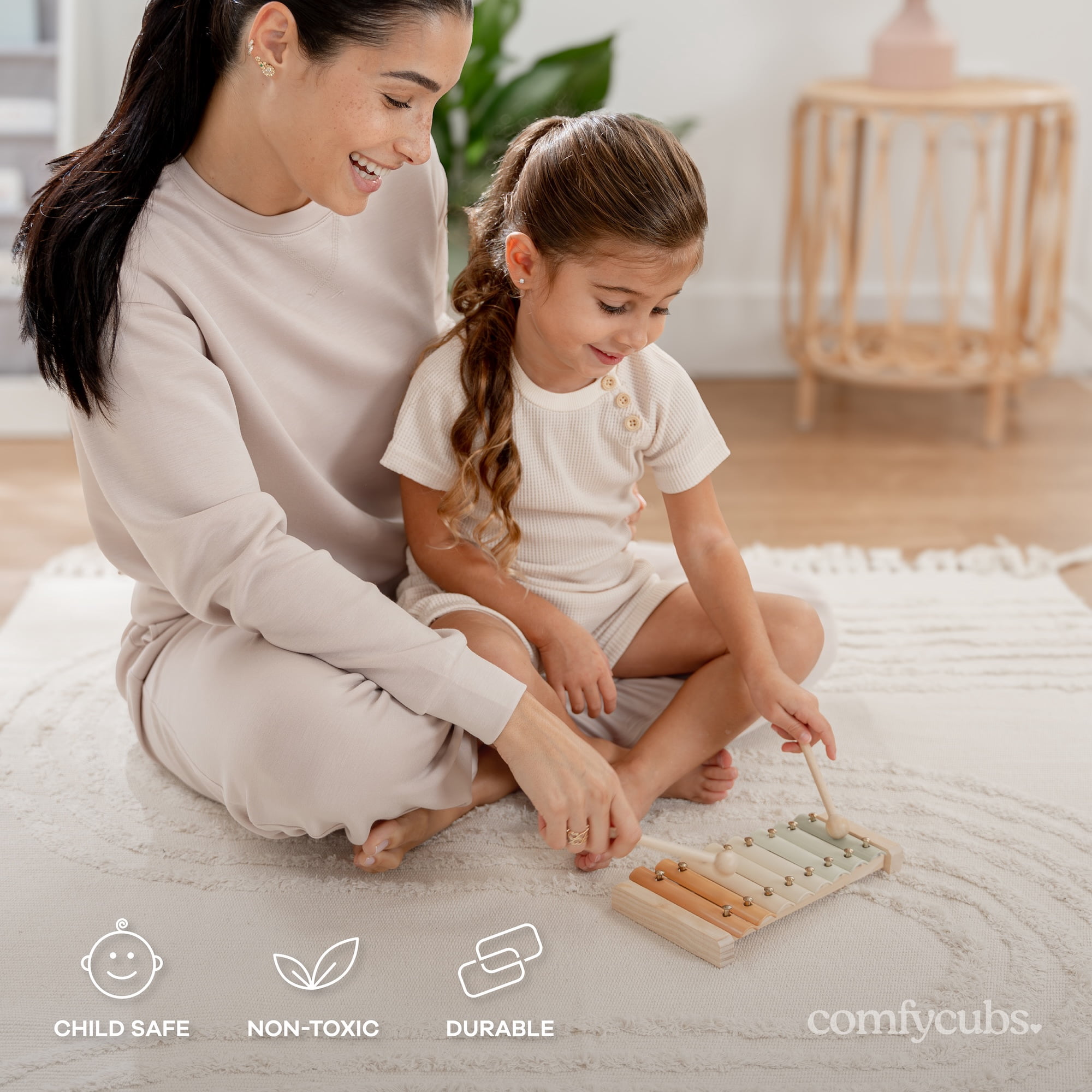 Comfy Cubs Xylophone for Kids 1 Year Old +, Percussion Instrument for Toddler Learning