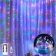 thumbnail image 1 of Guirnalda de luces LED USB de 300 luces, 3 m x 1 m, 8 modos de iluminación, ideal para decorar ventanas, Navidad, bodas, cumpleaños, hogar y patio., 1 of 5