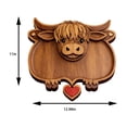 thumbnail image 3 of Highland Cow Charcuterie Board, Multi Compartment Snacktray, Party Appetizer Platter, Food Plate for Fruit, Meats, Snacks, Home Kitchens, Outdoor Camping, and Parties, 3 of 14
