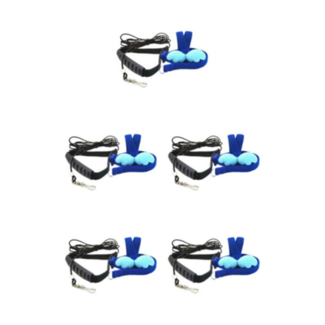 Transemion Pet Parrot Bird Harness With Adjustable Easy-to And Comfortable Cute Adjustable Bird Harness dark blue 5Set