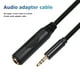 thumbnail image 4 of Kuymtek Cable macho de 3,5 mm a hembra de 6,35 mm Adaptador de audio estéreo de 1/8 a 1/4 (3 m), 4 of 8