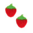 thumbnail image 1 of Oleegame 2 Pcs Brosse de Nettoyage Chiffons Mignons Torchons Polyester Soie Crochet à la Main Chiffons Tampons à Récurer Rouge, 1 of 9