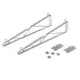 thumbnail image 2 of Nexel Silver Epoxy Fixed Single Shelf Wall Mount Bracket 18""D, 2 of 3
