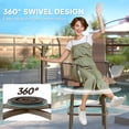thumbnail image 4 of Outsunny Outdoor Swivel Bar Stools - Set of 2, High Back Curved Armrests, 4 of 10