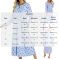thumbnail image 3 of Neewe Women's Nightgown V-Neck Loungewear Long Sleeve Sleepdress Full Length Nightgown for Women S-2XL, 3 of 8