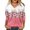 Pink, variant on Tops For Women Tops Summer Shirts Casual 2025 V-Neck 3/4 Sleeve Women Sweatshirt