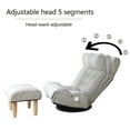 thumbnail image 5 of Eyisean Modern 360°Swivel Floor Chair with Adjustable Back & Head, Comfy Folding Indoor Chaise Lounge Chair with Built-in Spring Seat, Ergonomic Lazy Sofa for Bedroom, Living Room, 5 of 17
