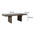 thumbnail image 5 of Saltoro Sherpi 95 Inch Plank Style Wooden Extendable Dining Table, Rustic Brown, 5 of 5