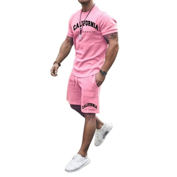 Conjunto De Chándal Y Camiseta De Manga Corta Con Estampado De Talla Grande Para Hombre, It Sa Secret
