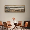 thumbnail image 4 of Large Framed Canvas Print Rustic Nature Wall Decor with Golden Foliage and Misty Trees Wall Art Decorative Ready to Hang Painting for Living room Bedroom - 60"x20" Natural Frame, 4 of 7