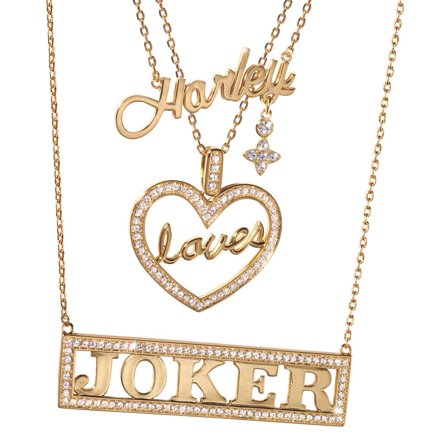 DC Suicide Squad Harley Quinn Loves The Joker Necklace Set