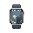 thumbnail image 2 of Open Box Apple Watch Series 9 With Blood Oxygen. GPS 45mm Silver Aluminum Case with Storm Blue Sport Band - M/L., 2 of 10