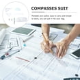 thumbnail image 3 of Shisuyan 1 Set Engineering Drawing Ruler Compass Ruler Tool Geometry Drawing Tool (Random Color), 3 of 8