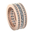 thumbnail image 3 of Natural 4.25Ct Princess Round Diamond 3Row Anniversary Wedding Eternity Band Ring 18k Gold FG VS1, 3 of 3