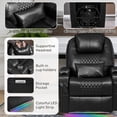 thumbnail image 6 of Dual Motor Power Swivel Rocker Recliner Chair for Adults with Heat and Massage, Electric Wall Hugger Rocking Recliner for Nursery Living Room with LED Lights, USB A&C Ports, 6 of 9