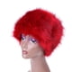thumbnail image 2 of EeaseMX Gorro de piel sintética para invierno, cálido, a la moda, con orejeras de esquí esponjosas y para clima frío, para niñas y mujeres (rojo), 2 of 7