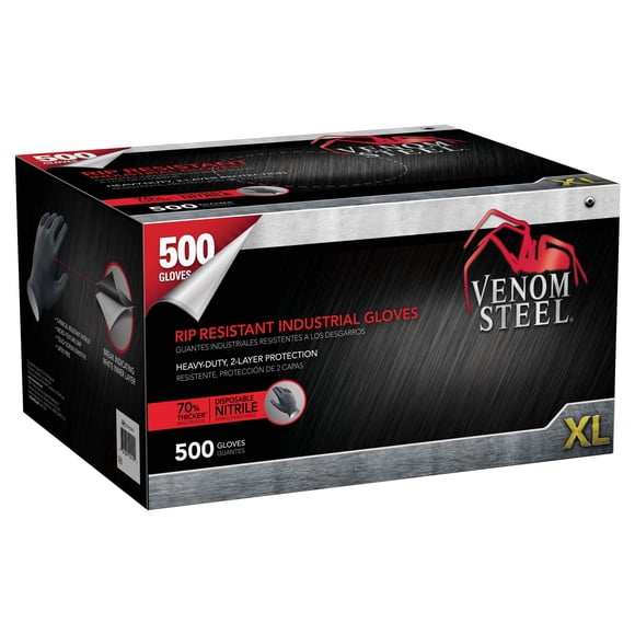 Guantes desechables de nitrilo Venom Steel VEN6544 XL, 500 unidades
