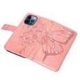 thumbnail image 4 of Compatible with iPhone 14 Pro 6.1 inch Case, Glitter Leather Flip Wallet Diamond Butterfly Shockproof Case with Card Holder Stand with Wrist Strap Compatible with iPhone 14 Pro,Rosegold, 4 of 7